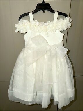Kleinfeld Floral Off-Shoulder Tulle Bow Dress, 2T